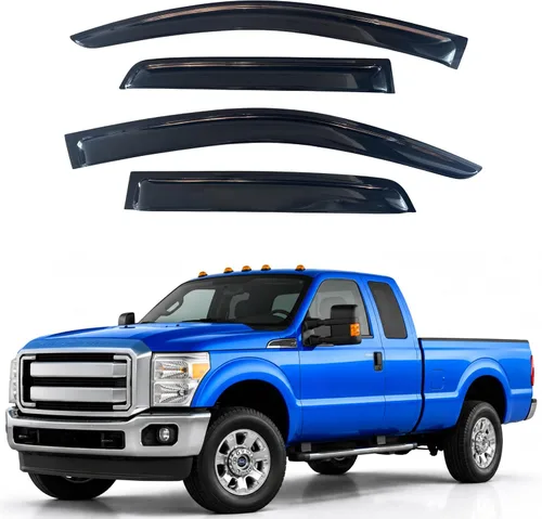 Miniatura 359 de IG - Visera para ventana para Ford Bronco y F150-F350 1980-1996, deflector lateral tipo cinta adhesiva, resistente, contra lluvia y viento