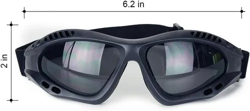 Miniatura 7 de Viriber Gafas de motocicleta - Gafas de protección UV para exteriores, gafas de combate a prueba de polvo