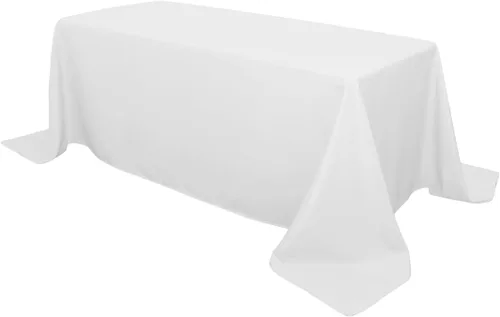 Miniatura 30 de Your Chair Covers - Mantel rectangular de poliéster de 90 x 132 pulgadas, color morado, mantel de boda sin costuras de alta calidad para mesas