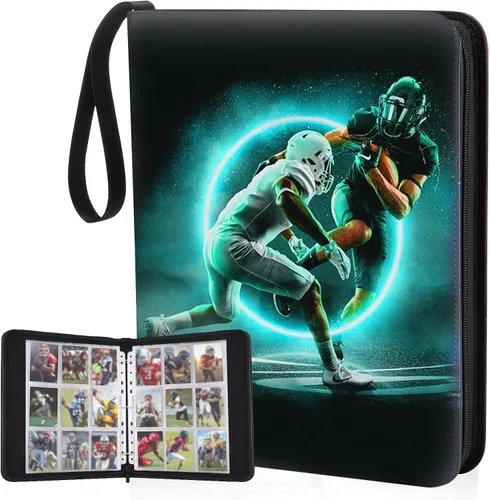 Carpeta de tarjetas de fútbol con 9 bolsillos, soporte para tarjetas de fútbol, carpeta de tarjetas coleccionables, álbumes de tarjetas