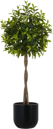 Miniatura 14 de CG Hunter Árbol de filodendro sintético, soporte de árbol artificial de alta calidad para interiores, 3 pies de alto, hojas realistas y tronco