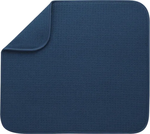 Miniatura 42 de S&T INC. Tapete de microfibra para secado de platos, reversible y absorbente para cocina, de 16 x 18 pulgadas, color negro