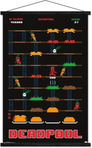Miniatura 7 de Trends International Marvel Comics-Deadpool-Game Wall, 22.375 x 34 pulgadas, paquete de póster y clip