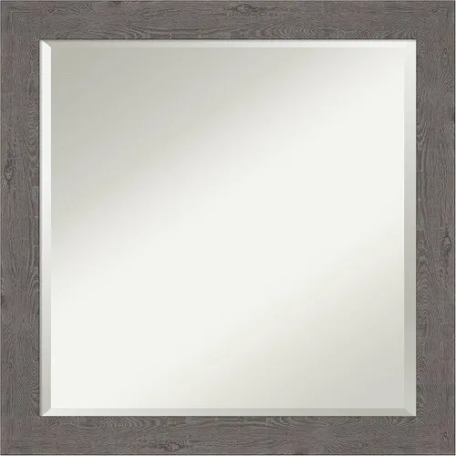 Miniatura 41 de Amanti Art Espejo de baño gris para sobre el fregadero, espejo rectangular gris rústico de corteza de 25 x 21 pulgadas, marco rústico de campo