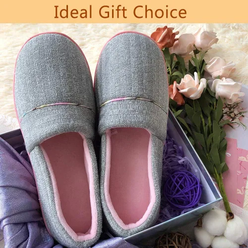 Miniatura 6 de Urbancolor Pantuflas de interior lavables con espalda cerrada para mujer, antideslizantes, transpirables, para el hogar