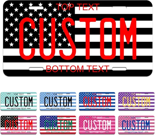Miniatura 8 de Placa de matrícula personalizada - Placas de matrícula personalizadas de metal con diseños decorativos impresos en UV para la parte delantera