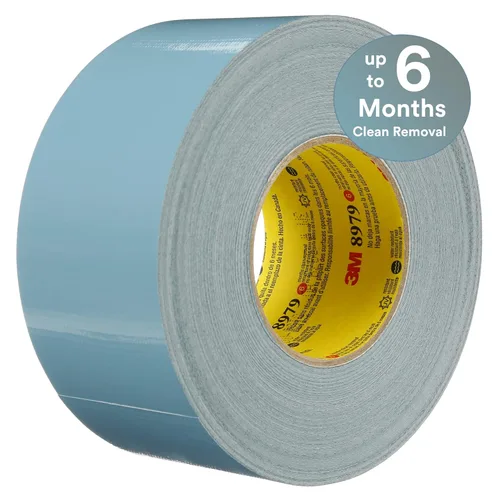 3M Performance Plus 8979 - Cinta adhesiva resistente, color azul pizarra, 2.835 in x 179.8 ft, 12.1 mil, eliminación limpia de 6 meses, resiste los