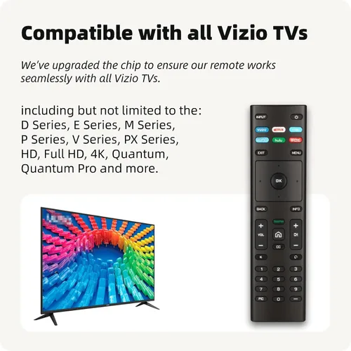 Miniatura 2 de ORQRQO XRT136 - Control remoto de repuesto para todos los controles remotos VIZIO Smart TV, para serie D, serie E, serie M, serie P, serie PX, serie