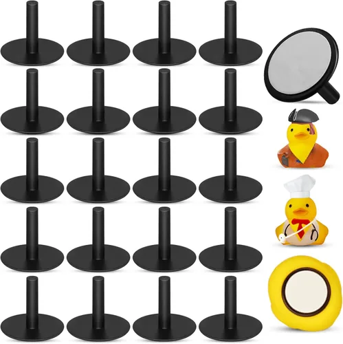 20 piezas de soporte de pato de plástico para auto, soporte de pato de goma con tapones de pato de exhibición de montaje fijo, soporte de pato