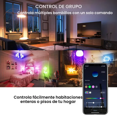 Miniatura 9 de DAYBETTER Bombillas inteligentes, bombilla Alexa, bombillas WiFi, bombilla RGBCW que cambia de color A19 9W 800LM, bombillas inteligentes que