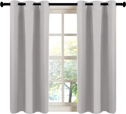 Miniatura 98 de LA PALMA Cortinas opacas con aislamiento térmico y ojales, para sala de estar, dormitorio, paquete de 2 paneles