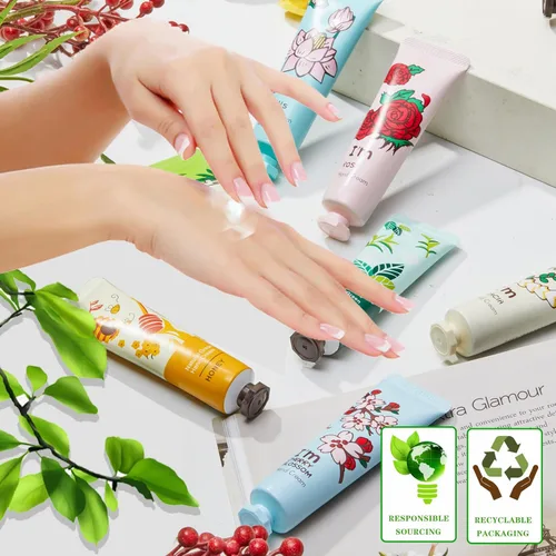 Miniatura 5 de Paquete de 20 cremas de manos para regalo, loción de manos para manos secas y agrietadas, manos de trabajo, cuerpo, crema de manos