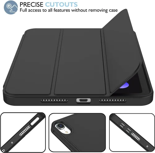 Miniatura 6 de iMieet Funda para iPad mini 7 2024 (A17 Pro), iPad mini 6 (8.3 pulgadas, modelo 2021), iPad mini 7ª/6ª generación con soporte para lápices, funda