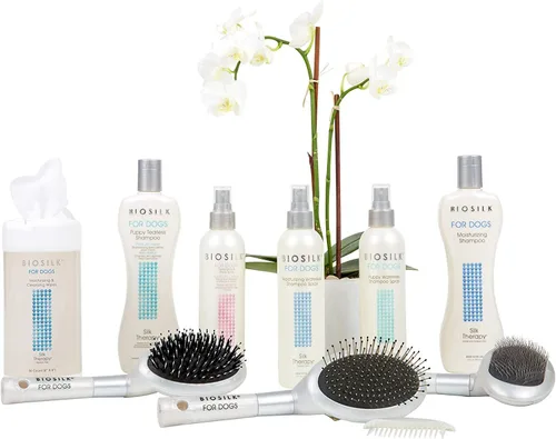 Miniatura 7 de BioSilk Spray de champú sin agua de humedad profunda para perros, sin enjuague entre el baño, sin sulfatos ni parabenos, pH equilibrado, fabricado