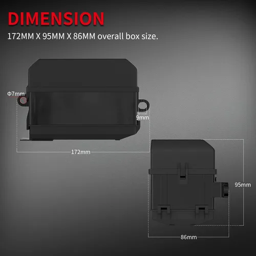 Miniatura 2 de DaierTek Caja de relé de 12 V, 6 ranuras, bloque de relé de fusibles, 6 ranuras ATC/ATO, bloque de fusibles y relé con relé, kit universal de caja 6