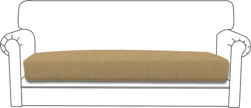 Miniatura 55 de Easy-Going - 4 Fundas de cojín elásticas para sofá seccional, izquierda/derecha, en forma de L, funda de asiento antideslizante, suave, flexible