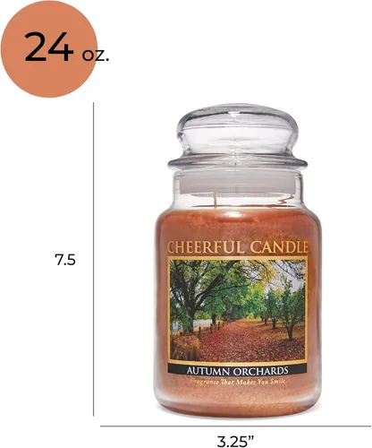 Miniatura 5 de A Cheerful Giver - Vela perfumada en tarro de vidrio Autumn Orchards (24 onzas) con tapa y fragancia fiel a la vida, fabricada en Estados Unidos