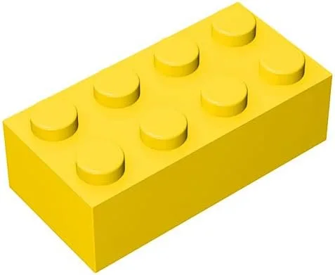 Bloque clásico de ladrillos a granel de 2 x 4, 500 piezas de ladrillo de construcción amarillo, compatible con piezas y piezas Lego 3001, juego