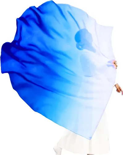 Miniatura 11 de Wuchieal Bandera de alabanza de 55" de 1 pieza con poste escalable, bandera de adoración Semicírculo Alas de Ángel de Adoración para Danza