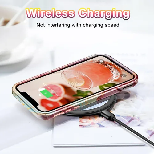 Miniatura 6 de CASEFIV Funda compatible con iPhone 11, patrón de mármol 3 en 1, resistente a prueba de golpes y caídas, cuerpo completo, policarbonato duro