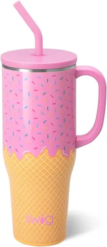 Miniatura 18 de Swig Life - Taza Mega de 40 onzas, Taza de 40 oz con asa y pajita, apta para portavasos, apta para lavavajillas, taza aislante extra grande