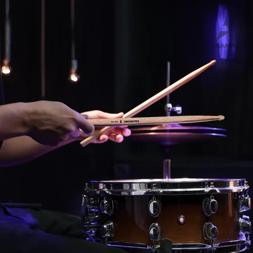 Miniatura 6 de Baquetas 5A, 12 pares de baquetas clásicas de madera de roble para batería acústica y juego electrónico, accesorios profesionales de percusión
