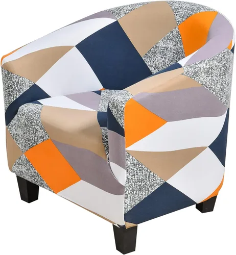 Miniatura 14 de HOTNIU Funda para silla de club, fundas para sillas de bañera para sillones, funda de sillón de alta elasticidad, protector de muebles para sala