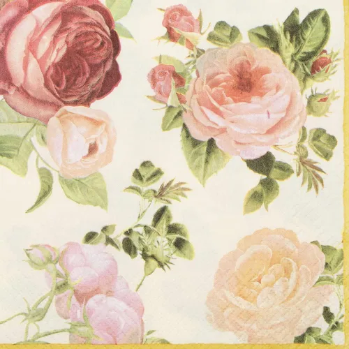 AM Décor - 20 servilletas de papel suaves de 3 capas de papel de seda decoupage -13 x 13 pulgadas (desplegadas) (Rosalia, 13 x 13 pulgadas (paquete