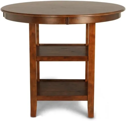 Miniatura 5 de New Classic Furniture Gia - Juego redondo de 5 piezas de altura de mostrador con 1 mesa de comedor y 4 sillas, 42 pulgadas, marrón