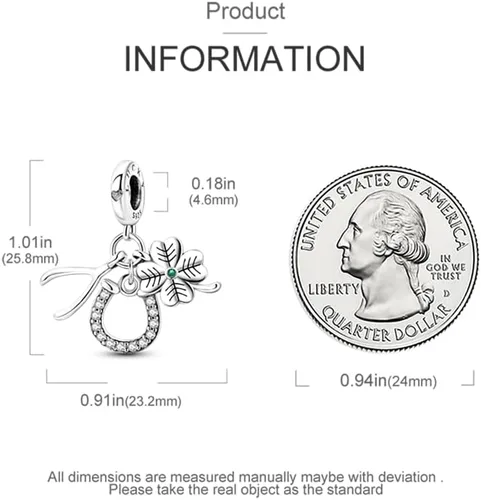 Miniatura 4 de CYCUFF Abalorios de plata de ley 925 adecuados para collares de dijes, pulseras, abalorios, joyería de regalo para mujeres, familiares y amigas