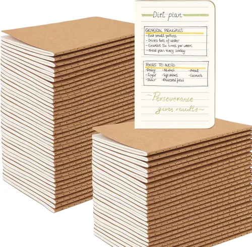 Miniatura 17 de Oucaru 64 mini cuadernos a granel, 3.5 x 5.5 pulgadas, 12 colores arcoíris, juego de 60 páginas de papel rayado de bolsillo pequeño, mini cuaderno