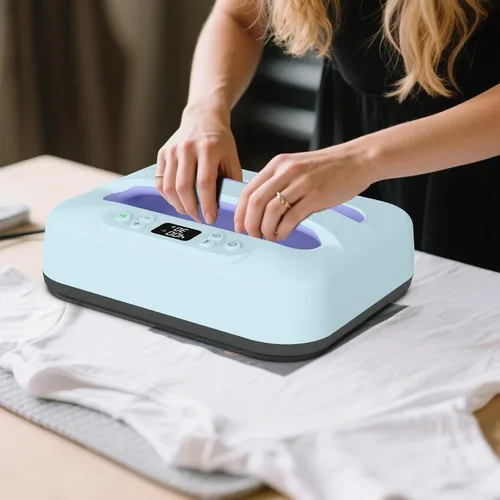 Miniatura 4 de Prensa de calor de 12 x 10 pulgadas, máquina inteligente de prensa de calor con Bluetooth integrado para camisetas, almohadas, bolsas de mano y más