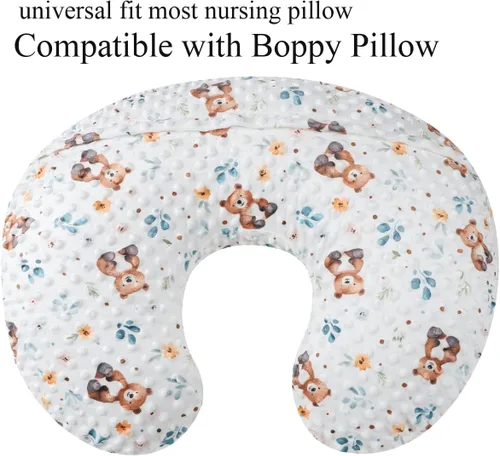 Miniatura 4 de Set de fundas para almohada de lactancia Dot 2 piezas, fundas ultra suaves compatibles con almohada Boppy, almohada estándar para bebé niño niña