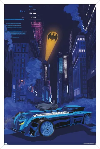 Miniatura 13 de Trends International DC Comics Batman - Póster de pared con señal de murciélago en el horizonte, 22.4 pulgadas de largo x 14.7 W, versión enmarcada