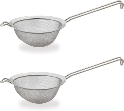 Miniatura 17 de HIC Kitchen Colador de malla doble fina, acero inoxidable 18/8, juego de 2, incluye colador de 5 y 7 pulgadas