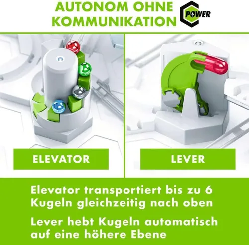 Miniatura 10 de Ravensburger Interacción de extensión de potencia GraviTrax STEM y juguete de construcción Juego de carreras de mármol y laberinto Sistema