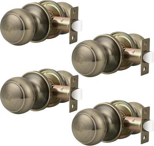 Miniatura 46 de Probrico (paquete de 10 perillas redondas para puertas de paso (sin bloqueo), perillas sin llave para cerraduras de puertas interiores/exteriores