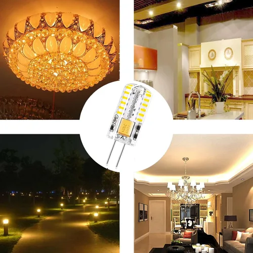 Miniatura 5 de Bombillas LED G4 de 12 V, base de dos pines AC/DC, no regulables, 3 W, 12 V, bombilla G4, equivalente a 30 W, bajo voltaje, blanco cálido, 2700 K