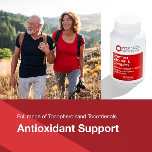 Miniatura 3 de PROTOCOL FOR LIFE BALANCE Gamma E Toco Complex - Vitamina E 300 mg - Apoyo antioxidante - para la salud cardiovascular y la salud cerebral