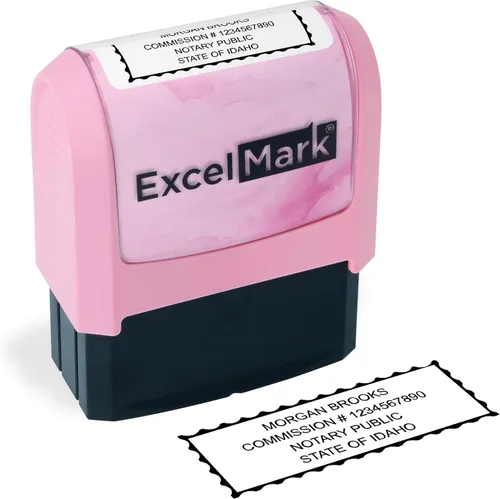 Miniatura 27 de ExcelMark Sello Notarial para los 50 Estados - Sello Oficial del Estado - Texas Negro