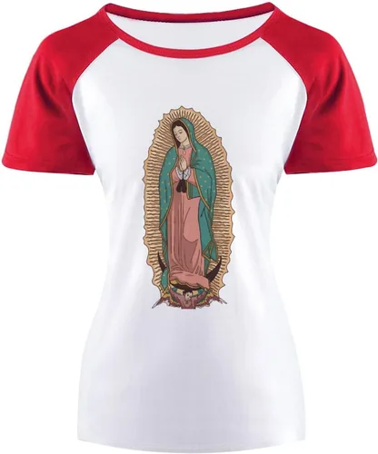 Miniatura 3 de Nuestra Señora de Guadalupe Virgen María Mujer Camiseta de Algodón Camiseta Mujer