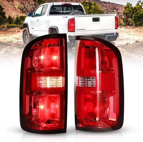 Luz trasera para Chevy Colorado 2015-2022, lente roja, luces traseras estilo OEM, repuesto para 15-22, Colorado, 1 par 1 juego (incluido lado