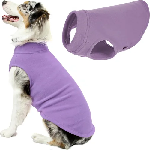 Miniatura 4 de Gooby - Chaleco de Vellón Elástico, Chaleco de Vellón Tipo Pullover Chaqueta Suéter para Perros, Azul Argyle, Extra Pequeño