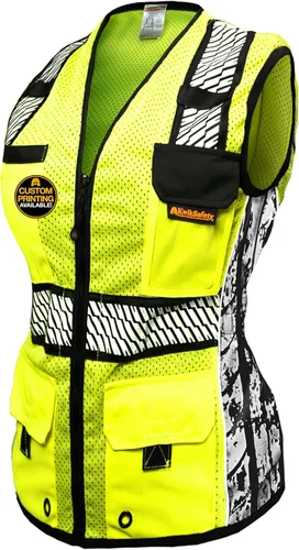 KwikSafety - Charlotte, NC - RoadBOSS Economy & Premium Safety Vest for Women [SNUG-FIT] Class 2 ANSI Tested OSHA Amarillo (edición limitada)