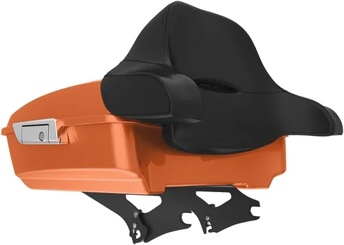 Miniatura 126 de King Tour Pack para Harley Alpine Green, cierre de paquete turístico, portaequipajes superior, soporte de montaje negro, placa de metal para Harley