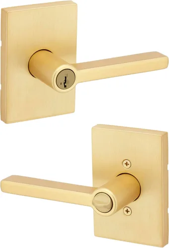 Miniatura 11 de Kwikset Halifax - Manija de puerta de paso interior, palanca para puertas de armario y pasillo, manija reversible sin bloqueo, color negro mate
