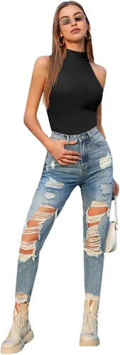 Miniatura 5 de Verdusa Camiseta sin mangas con cuello de tortuga para mujer