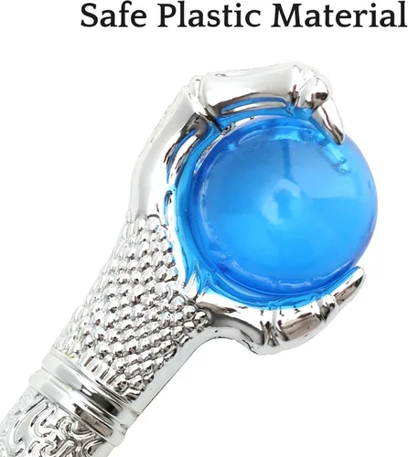 Miniatura 7 de Disfraces de Halloween, bastones para caminar, garra de dragón de fuego azul, varitas de orbe para caminar, bastón para fotos, accesorios decorativos