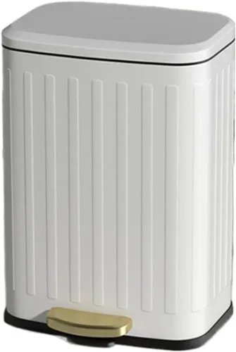 Miniatura 9 de HIHELO Cubo de basura de 6L/12L para el hogar, cocina, sala de estar, papelera de gran capacidad, con pedal de doble capa, cubo de basura de acero