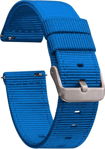 Miniatura 4 de GadgetWraps Correa de reloj de nailon con pasadores de liberación rápida compatible con Gizmo Watch, Samsung, verde esmeralda guijarro, 0.787 in